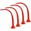 tooloflife Ugelli in silicone da 30 cm, 4 ugelli a cono in plastica, punta rossa per ugello per calafataggio, applicatore per pistola per presellatura, applicatori per pistola per calafataggio (C)