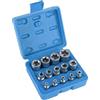 FIFIBANG 14 pezzi E-Torx Star Socket Set E4, E5, E6, E7, E8, E10, E11, E12, E14, E16, E18, E20, E22, E24, set di chiavi a bussola Torx da 1/2, 1/4, 3/8 con scatola di conservazione (blu)