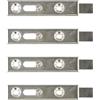 Duronge 4 chiavistelli metallici per mobili con angolo di chiusura, 70 mm, chiavistello interno per porte e mobili