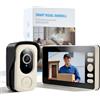 Eirolace Citofono senza fili con fotocamera e monitor da 4,3, 8000 mAh, durata della batteria estremamente lunga, protocollo da 2,4 G, senza internet, registrazione di schede SD, visione notturna a