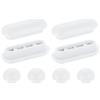 QUARKZMAN 4Set Paraurti Per Sedile WC, Kit Paraurti Antiscivolo In Plastica Per Sedile WC, Paraurti Universali In Gomma Per Coperchio WC Per Casa Hotel, Bianco