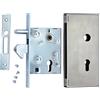 KeyMet Serratura F-60 per porte scorrevoli con perno.