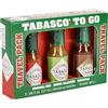 Tabasco To Go - 3 flaconi da 3,7 ml - Contenitori: salsa rossa originale, salsa verde jalapeño e salsa chipotle