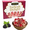 Bodesa Valore Lokum Vegano 100 g - Turkish Delight Tradizionale | Rosa, frutta mista, melograno e mora | Dolce Turco Artigianale | Jelly Fruit