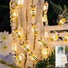 ALEGRE Catena luminosa a LED, 3 m, 30 api, con timer, per interni ed esterni, con timer per cameretta dei bambini, matrimonio, giardino, primavera
