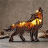 Drawelry Lampada decorativa 3D con animali intagliati nel legno, decorazione per la casa, simpatica famiglia di orsi, elefante, idee regalo per Natale, decorazione per soggiorno e ufficio, luci notturne a LED