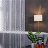Furlinic Tenda Doccia Trasparente 120x180cm Antimuffa Impermeabile EVA Angolare Vasca da Bagno Rombo Con pietre sul fondo Con 8 ganci