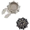 NICENEEDED Copri Pulsanti in Cristallo, Copri Bottoni Manica Neri, Copri Bottoni Decorativi con Strass, Clip per Bottoni della Camicia Staccabili