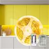 Gaoxun Striscia LED a Batteria 3m, 90 LEDs Flessibile Luci LED a Batteria Autoadesiva con Telecomando, Dimmerabile, 8 Modalità, Impermeabile, Tagliabile per Cucina, Camera Decorative, Bianco Caldo