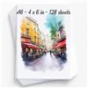 ZENO 128 Fogli Carta Acquerello A6 - Carta per acquerello 140lb/300gsm - 100% polpa di cotone - Forniture d'arte per bambini e adulti - Per pittura, schizzi d'artista, disegno a mano libera