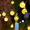 SENMI Catena Luminosa Esterno Solare - 60LED 11.5M Luci Solari Esterno 8 Modalità Impermeabile con Telecomando Luci da Esterno Giardino per Matrimonio Festa
