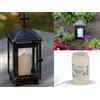 NECESITAS Lanterna funeraria cimitero incl. candela gratis, lampada per tomba, luci funerali, decorazione per cimitero