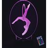 YTDZLTD Illusione Ottica 3D Ginnastica Luce Notturna 16 Colori Mutevoli Telecomando USB Potere Toccare Cambiare Arredamento Lampada LED Lampada da Tavolo Bambini Brithday Natale Regalo