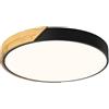 Vikaey Plafoniera LED Soffitto Legno, Moderna Plafoniera led soffitto Nero ，40 CM plafoniere da soffitto In Per Soggiorno Camera Da Corridoio Cucina Letto Bagno Soggiorno Balcone Studio(4000K 36W)