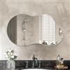 Fahomiss Specchio Da Parete Irregolare, Specchio Decorativo Asimmetrico con Cornice in Lega Di Alluminio Qualità Aeronautica per Bagno, Camera Da Letto, Soggiorno, Ingresso