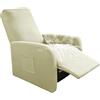Highdi Copripoltrona Relax Reclinabile 1 Posto, Elasticizzata Universale Fodere per Poltrona Relax con 1 Tasche, Copridivano Reclinabile Elettrica Antigraffio Anti-Animali