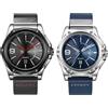 JewelryWe Orologio da uomo al quarzo, analogico, 30 m, impermeabile, in pelle, con calendario e lancette luminose, regalo per uomini e ragazzi, Tipo 2-2 pezzi (nero + blu), Classico