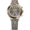 Swarovski Orologio Octea Chrono, Fabbricato in Svizzera, Cinturino in pelle, Grigio, Finitura in Tono Oro Rosa