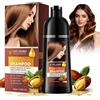 Probuk Shampoo Colorante Donna Castano, Copertura Capelli Bianchi al 100%, Crema Tinta Semipermanente per Capelli, Facile da Usare, 500 ml