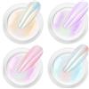 BISHENGYF Polvere Unghie Effetto Perla Bianca: BISHENGYF Super Aurora Polvere Cromata Trasparent Ice, Polvere Cromata per Unghie con Effetto Specchio Metal, Polvere Glitterata Unghie Cromata Effet Nail Art