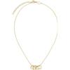 Breil, Collezione New Tetra, Collana Donna in Acciaio, Catenina con 4 Pendenti Geometrici Iconici e Pratica Chiusura a Moschettone, Lunghezza 45 cm