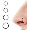 BodyBonita Piercing Naso Cerchio Acciaio Chirurgico 316L 4 pezzi 18G Septum Piercing alle Labbra Trago Helix Orecchino Conch Piercing Daith Nostril Anello Cartilagine Elice Tragus Rook Nero