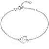 Belons Braccialetto da donna in argento Sterling 925, per ragazze e signore, motivo gatto
