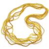 Avalaya Collana lunga multifilo con perline di vetro nei toni del giallo, lunghezza 86 cm, Misura unica, Nessun tipo di metallo, vetro