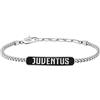 Clondo Bracciale Uomo Donna Juventus in Acciaio - Collezione Ufficiale Calcio - Accessorio Elegante e Sportivo con Logo - Idea Regalo per Tifosi - Vari Modelli Disponibili (Black Plate Logo)
