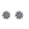 CUPENDA Orecchini a forma di girasole ipoallergenici, in argento Sterling, per donne, con girasole, placcati in ossidazione, Standard, Argento sterling, Nessuna pietra preziosa