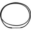 FindChic Collana uomo e donna in pelle intrecciata, collana caucciù 2/3 mm, con chiusura rotante o pulsante in acciaio inossidabile, colore nero/marrone, 41-76 cm confezione reagalo
