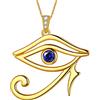 Aurora Tears Collane con occhio egiziano di Horus, orecchini a perno, set di gioielli in argento sterling 925, con ciondolo a forma di occhio malocchio, set di gioielli per uomini e donne, Cristallo