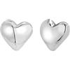 Breil, Collezione Big Heart, Orecchini Donna in Acciaio Lucido a Forma di Cuore, Chiusura a Farfalla, Idea Regalo Donna
