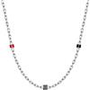 Clondo Collana Uomo Donna Ac Milan in Acciaio Inossidabile - Prodotto Ufficiale Calcio - Gioiello con Logo - Idea Regalo Elegante per Tifosi Rossoneri - Ragazzo e Ragazza (Chain Logo Necklace Sport)
