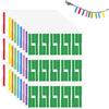 AMANDELIZABE 300 pezzi Cavo autoadesivo impermeabile, segnalibro etichetta cavi per identificare organizzare fili, 10 fogli 11 colori