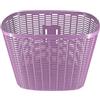 ECOVELO Cestino Anteriore Bicicletta Cesto Porta Oggetti in PLASTICA Stile Vimini CESTELLO Bici Universale (Rosa)