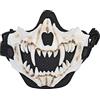 JOYASUS Maschera a mezza faccia tattica, maschera protettiva in acciaio per softair con teschio traspirante per tiro, CS, paintball, caccia, Halloween, costume da festa