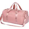 MABROUC Borsone da donna, borsone sportivo per palestra con tasca bagnata e scomparto per scarpe, borsa da viaggio per il weekend durante la notte, 0 rosa., M, Borsone sportivo