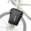 Halorin Borsa da bicicletta impermeabile per portapacchi, 6 l, con chiusura rapida e tracolla, borsa posteriore per bicicletta, tasca laterale per bicicletta, colore nero