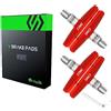 Chooee V-Brake - Set di 2 paia di pastiglie freno per Shimano, 70 mm, colore: Rosso
