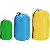PATIKIL Sacchetto Portaoggetti 4x8/5x10/7x13, 3Pz Sacchetto Impermeabile Esterno Portatile Cordino e Flap per Polvere per Sacco a Pelo per Campeggio Escursionismo, Verde/Blu/Giallo