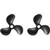 QUARKZMAN Elica per Barche RC, 3 Pale Eliche 4mm Diametro Foro 33mm Diametro Esterno CW Rotazione Oraria Elica per Trapano per Barche RC, Modellismo Navale Fai da Te, Nero