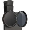 PATIKIL 52mm Lente Per Fotocamera Telefonica, Filtro ND32 Clip-On Polarizzatore Circolare Per La Maggior Parte Degli Smartphone E Fotocamere DSLR, Nero
