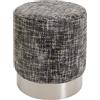 Kare Design Kare Desgin sgabello Berry High, grigio, rotondo, diametro 39cm, per divano, camera da letto, pouf, altezza seduta 47 cm