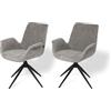 JAHNKE Set di sedie da pranzo Bat Twist Duo