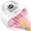 JYFKINN LAMPADA UV/LED PER UNGHIE DA 380 W - Asciugatore per unghie con 81 LED per una rapida asciugatura dello smalto gel, con sensore automatico e 4 timer (10 s/30 s/60 s/99 s)