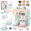 YOOHBERRYS Macchina da Caffè in Legno per Bambini, 22 pezzi Caffettiera in Legno Bambini, Macchina per Caffè Espresso Giocattolo con Macinino, Giocattolo da cucina per bambini 3 + Anni