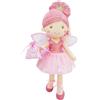 Lullaberry Anastasia - Bambola fatina dei denti, 40 cm, in peluche, morbida, regalo per ragazza, vestito rosa e ali