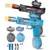 POPERFUN 2 Pezzi Pistola ad Acqua Elettrica, Pistola Acqua Bambini con Fiamma LED, Ricaricabile Fucile ad Acqua per Bambini 3-12 Anni, Portata di 8-10 M, Piscina, Spiaggia, Feste, Giocattoli Estivi all'Aperto