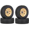 KEEDA 1,55 pollici RC pneumatici e lega Beadlock ruote cerchioni per 1:10 RC Crawler Auto Tamiya CC01 CC02 LC70 MST JIMNY AX90069 D90 (giallo)